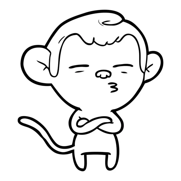 Εικονογράφηση Διάνυσμα Κινουμένων Σχεδίων Μαϊμού Ύποπτες — Διανυσματικό Αρχείο