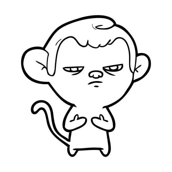 Ilustração Vetorial Macaco Dos Desenhos Animados —  Vetores de Stock