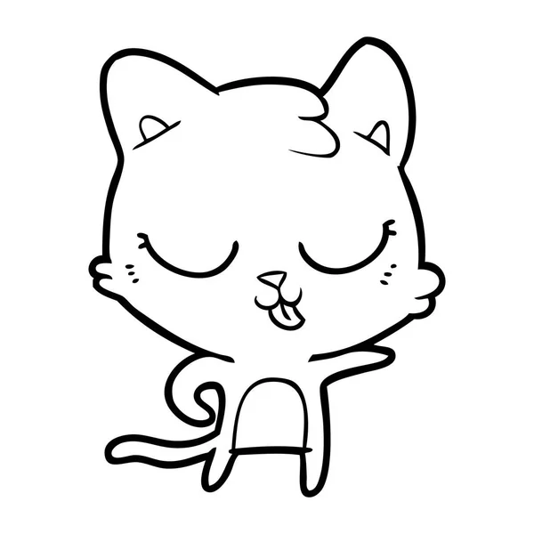 Векторная Иллюстрация Мультяшной Кошки — стоковый вектор