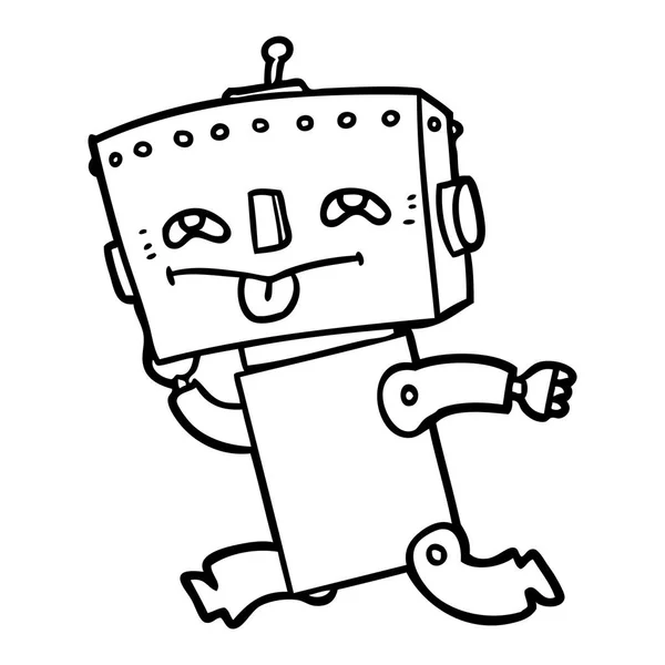 Vektor Illustration Tecknad Robot — Stock vektor