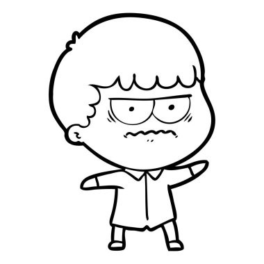 vektör çizim karikatür dostum rahatsız