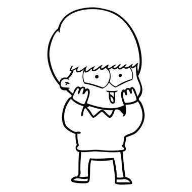 vektör çizim karikatür mutlu çocuk