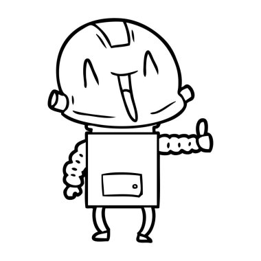 Çizgi film robotunun vektör çizimi