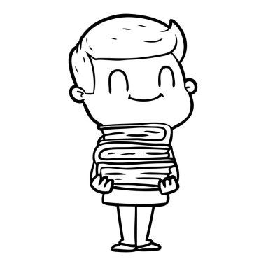 vektör çizim karikatür dostça adam