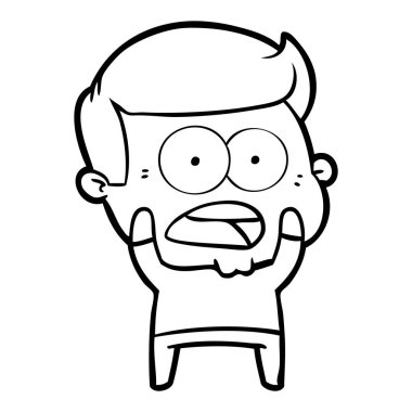 vektör çizim karikatür dostum şok