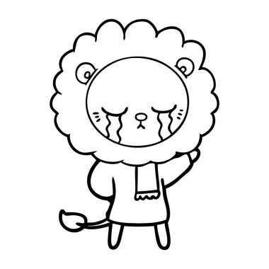 Çizgi film aslanının vektör çizimi