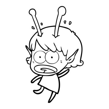 çizgi film şok uzaylı kız