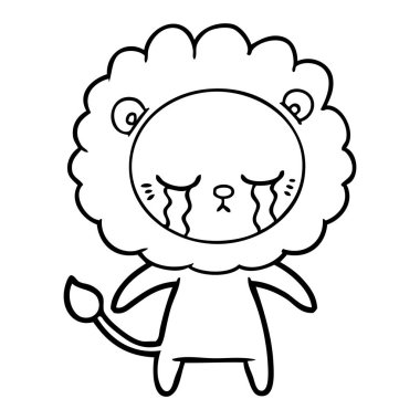 Çizgi film aslanının vektör çizimi