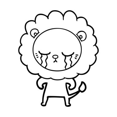 Çizgi film aslanının vektör çizimi