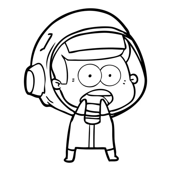 Vektorillustration Des Cartoon Astronauten — Stockvektor