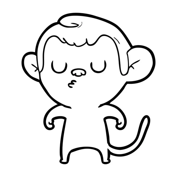 Vektorová Ilustrace Kreslené Opice — Stockový vektor