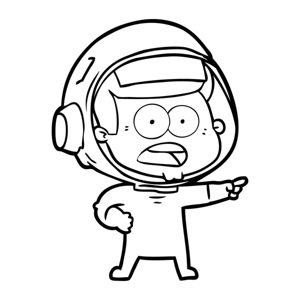 Ilustración Vectorial Del Astronauta Dibujos Animados — Archivo Imágenes Vectoriales