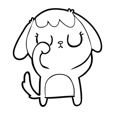 Çizgi film köpeğinin vektör çizimi