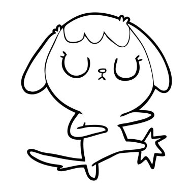 Çizgi film köpeğinin vektör çizimi