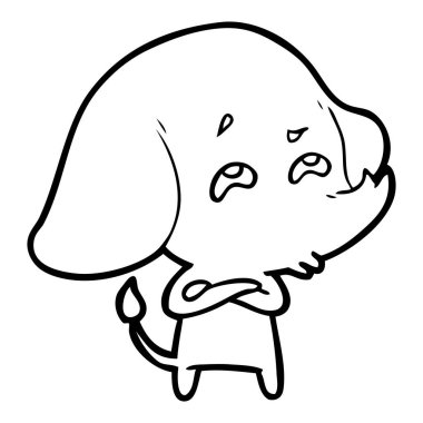 çizgi film fil hatırlamak vektör çizim