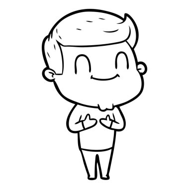 vektör çizim karikatür dostça adam