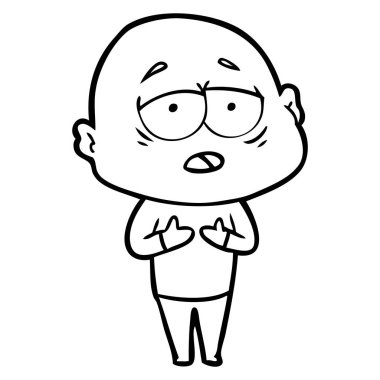 yorgun kel adam çizgi film