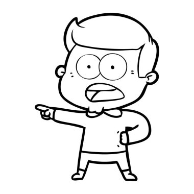 vektör çizim karikatür dostum şok