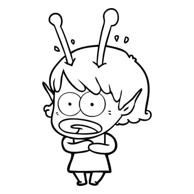 çizgi film şok uzaylı kız