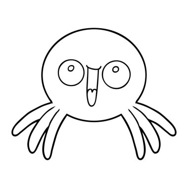 vektör çizim karikatür örümcek