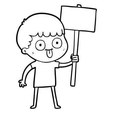  vektör çizim karikatür adam bakıyor