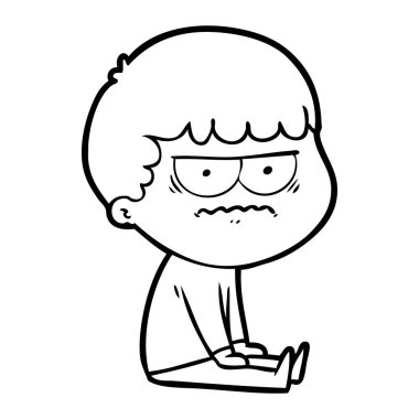 vektör çizim karikatür dostum rahatsız