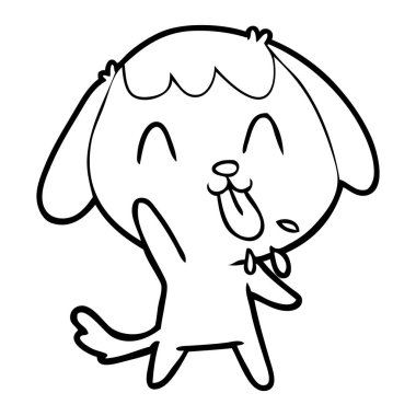 Çizgi film köpeğinin vektör çizimi