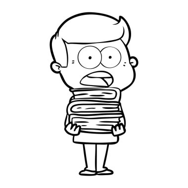 vektör çizim karikatür dostum şok