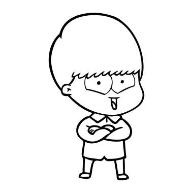 vektör çizim karikatür mutlu çocuk