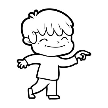 vektör çizim karikatür mutlu çocuk