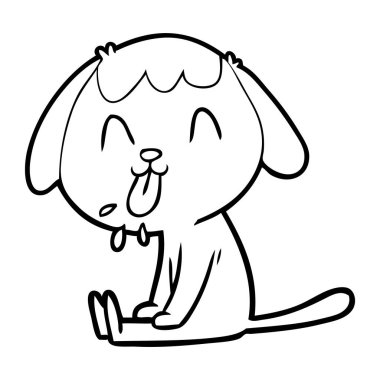 Çizgi film köpeğinin vektör çizimi