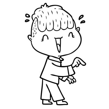 vektör çizim karikatür mutlu çocuk