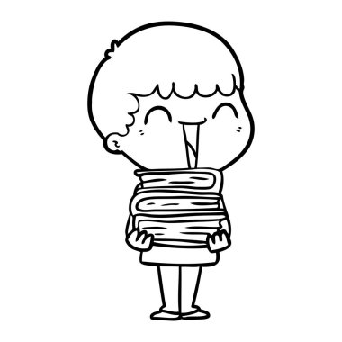 vektör çizim karikatür mutlu adam