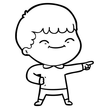 vektör çizim karikatür mutlu çocuk