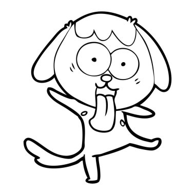 Çizgi film köpeğinin vektör çizimi