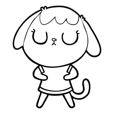 Çizgi film köpeğinin vektör çizimi