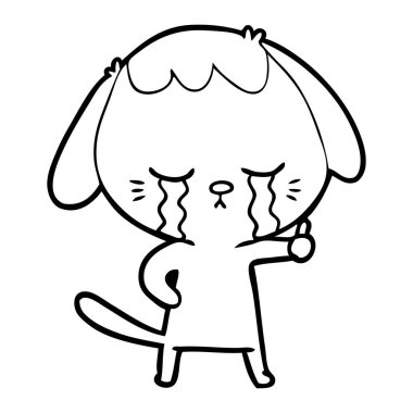 Çizgi film köpeğinin vektör çizimi