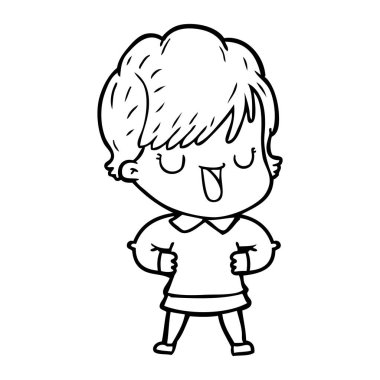  vektör çizim karikatür kadın söz