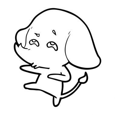 çizgi film fil hatırlamak vektör çizim