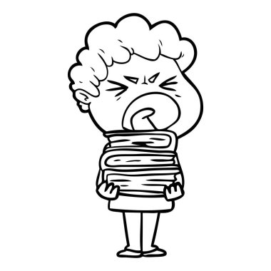 vektör çizim karikatür adam