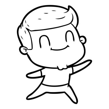 vektör çizim karikatür dostça adam