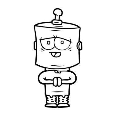 Çizgi film robotunun vektör çizimi