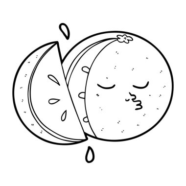 çizgi film turuncu vektör çizim