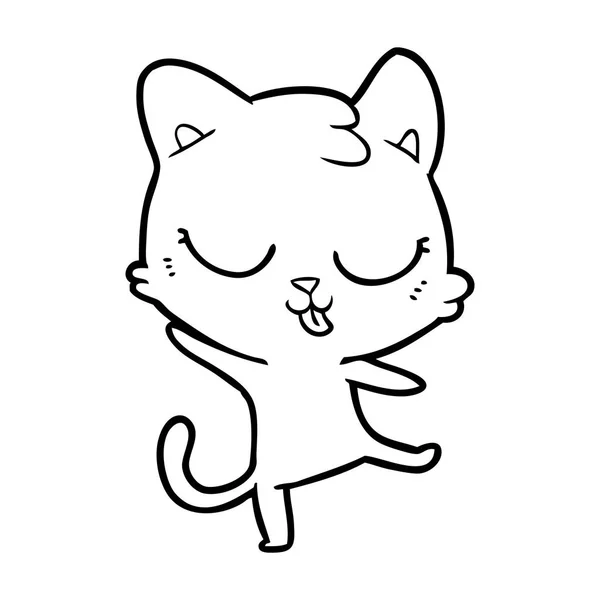 Vector Ilustración Dibujos Animados Gato — Vector de stock