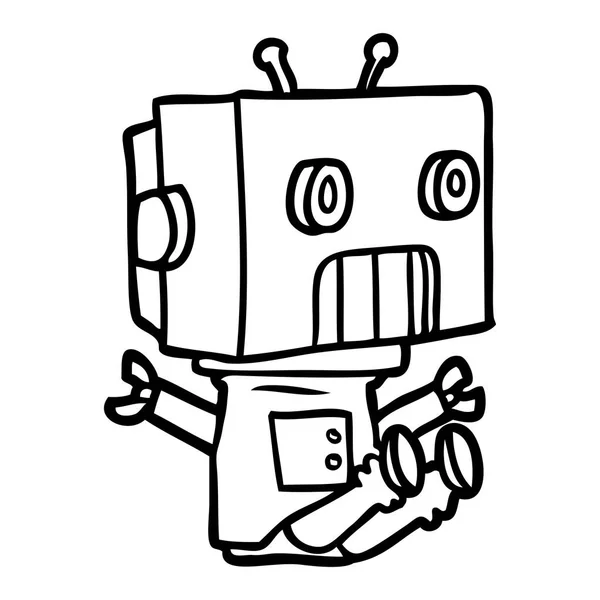 Διανυσματική Απεικόνιση Ρομπότ Κινουμένων Σχεδίων — Διανυσματικό Αρχείο