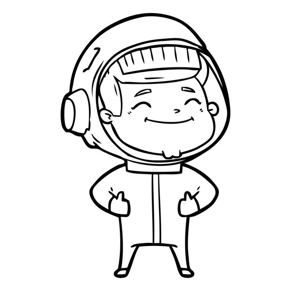 Векторная Иллюстрация Счастливого Астронавта — стоковый вектор