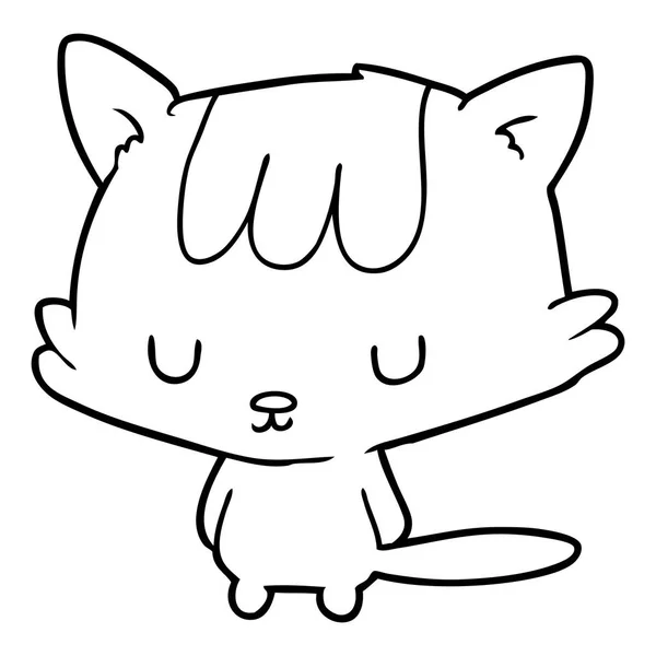 Desenho animado bonito kawaii gato fofo imagem vetorial de lineartestpilot©  248349958