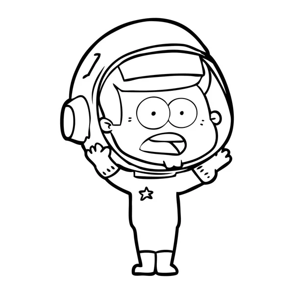 Vector Illustration Cartoon Astronaut — Stock Vector