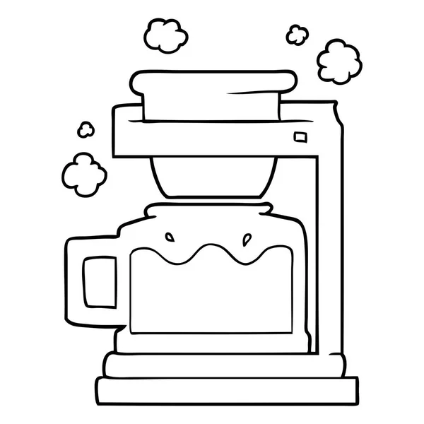 Vektorová Ilustrace Kresleného Hrnce Kávy — Stockový vektor