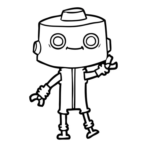 Ilustración Vectorial Del Robot Dibujos Animados — Archivo Imágenes Vectoriales